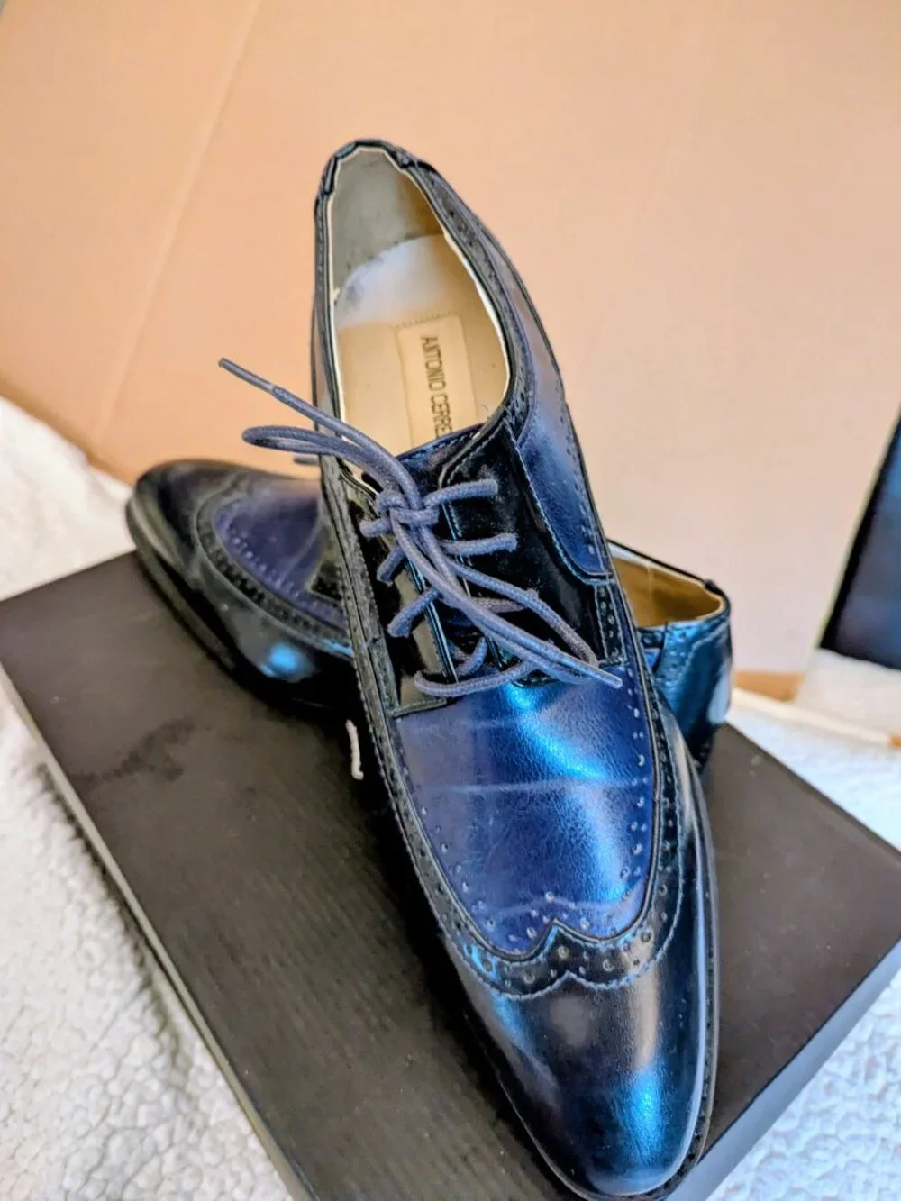 Antonio Cerrelli Men's Deep Blue Men's Shoes Size 9.5